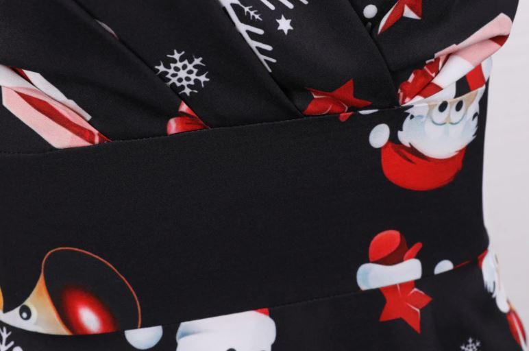 Velké Vintage Vánoční Šaty Černé