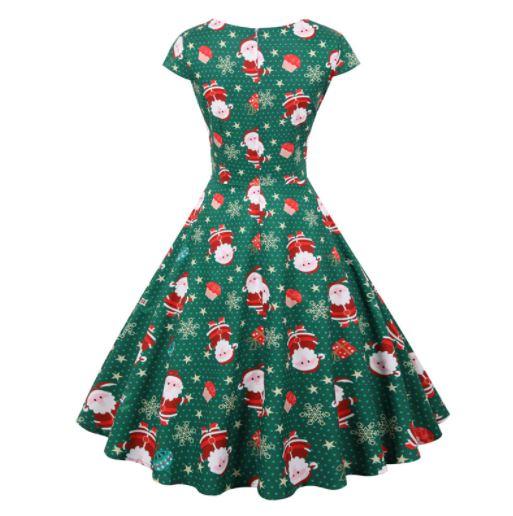 Zelené Vintage Vánoční Šaty Velké Velikosti