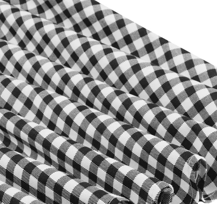 Vintage Pin Up Kostkované Šaty Černé