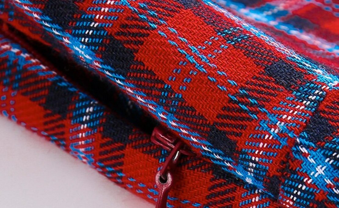 Vintage Červené Kostkované Šaty