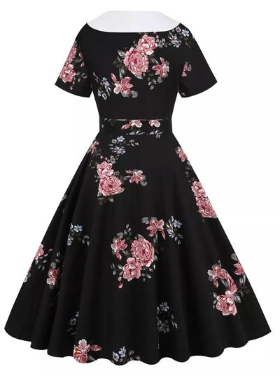 Vintage Rockabilly Šaty Z 50. Let Květin