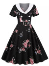 Vintage Rockabilly Šaty Z 50. Let Květin