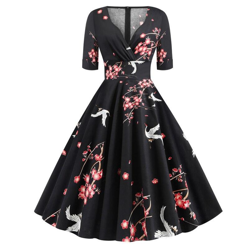 Vintage Šaty Pro Ptáky Rockabilly 50. Let