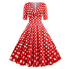 Vintage Rockabilly Šaty 50. Let Červené Puntíky