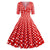 Vintage Rockabilly Šaty 50. Let Červené Puntíky