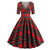 Vintage Šaty Rockabilly Z 50. Let Tartan Red