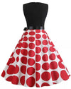 Vintage Červené A Černé Šaty Rockabilly