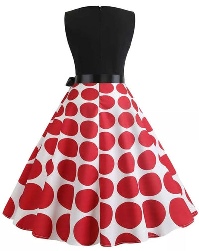 Vintage Červené A Černé Šaty Rockabilly
