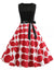 Vintage Červené A Černé Šaty Rockabilly