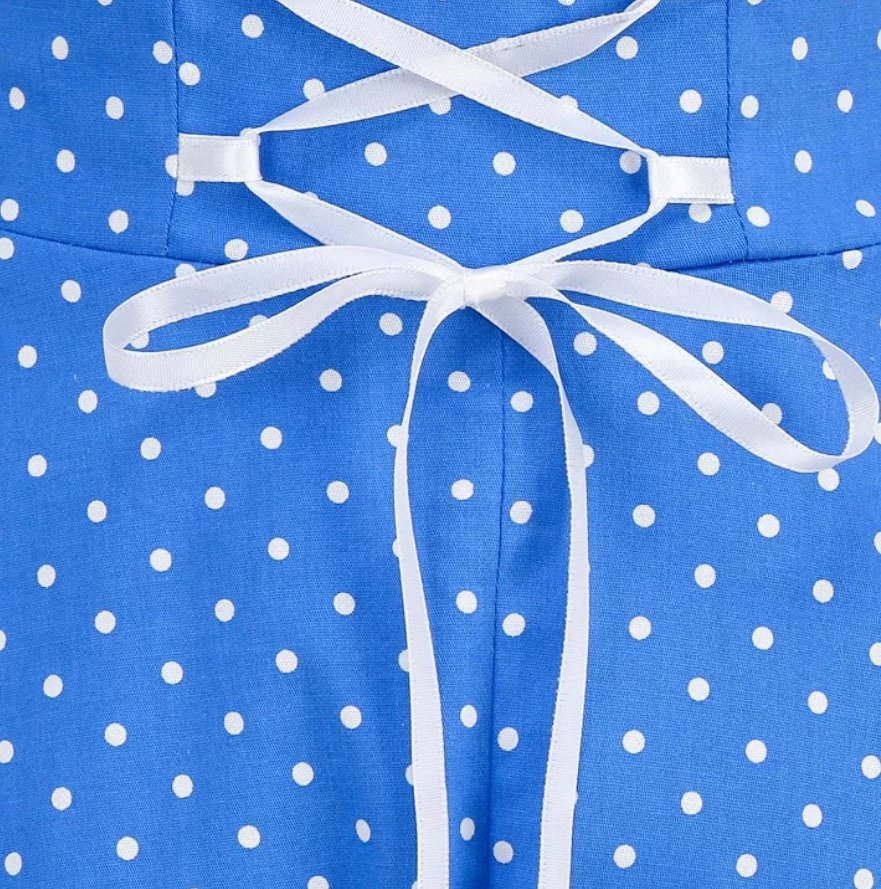 Vintage Sexy Pin Up Šaty Modré