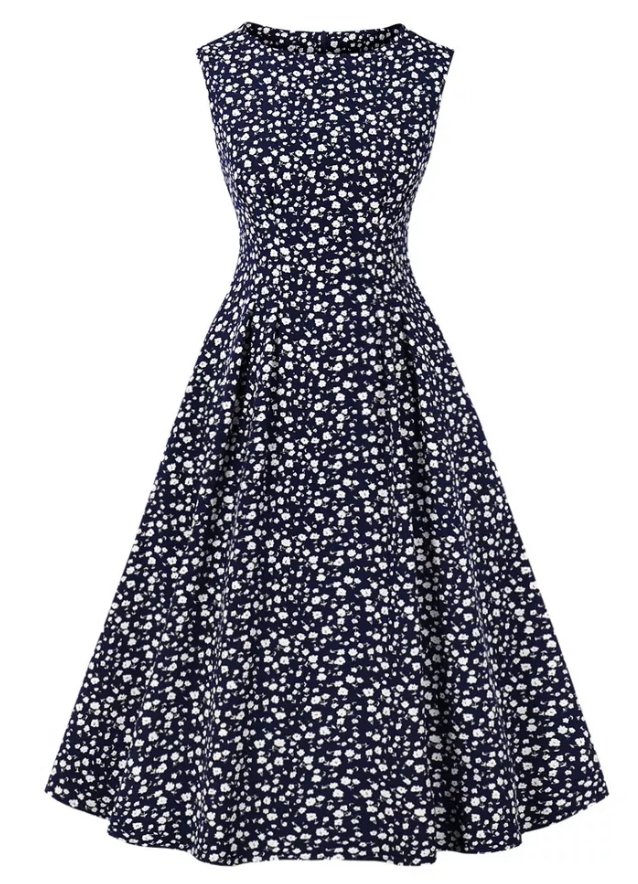 Vintage Námořnické Šaty S Vysokým Pasem