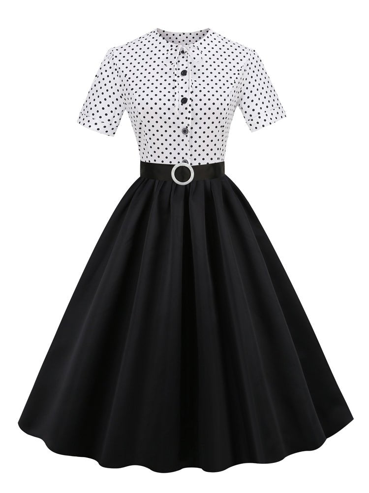 Černé Vintage Trendy Šaty