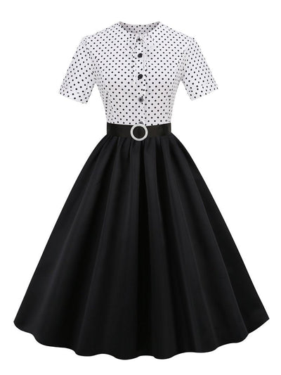 Černé Vintage Trendy Šaty