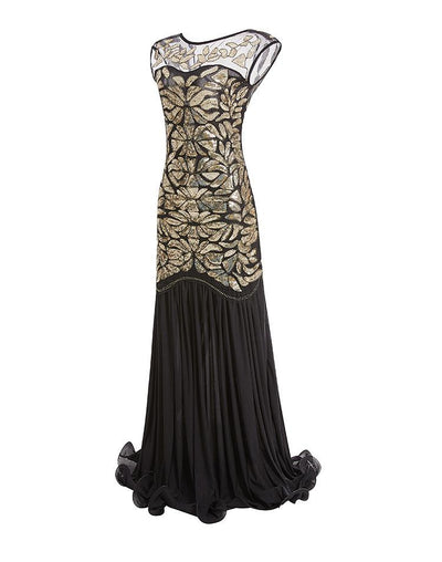 Vintage 20s Flapper Dress Gold