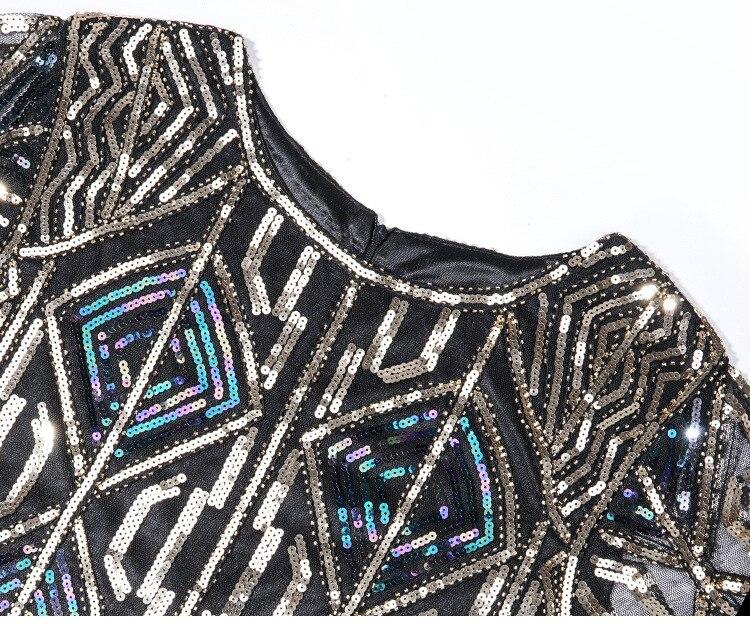 Vintage Dlouhé Zlaté Šaty Gatsby Z 20. Let