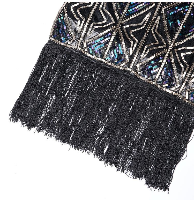 Vintage Dlouhé Zlaté Šaty Gatsby Z 20. Let