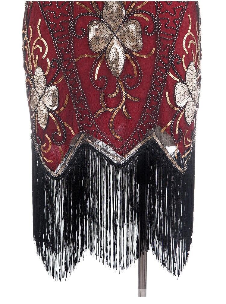 Vintage Červené Charlestonské Šaty Velké Velikosti 20. Let