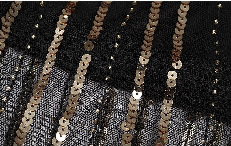 Vintage Retro Šaty 20. Let Černé Zlato