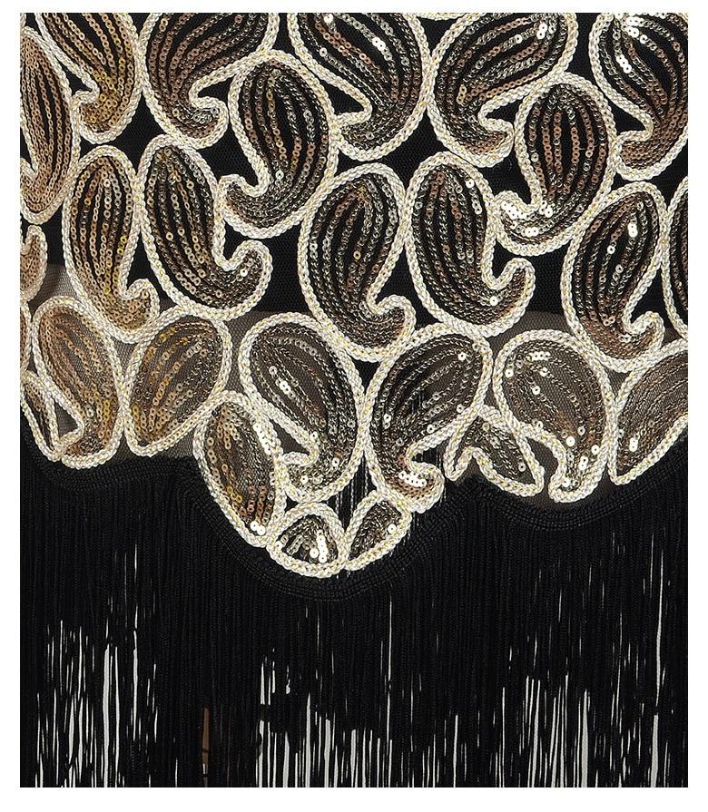 Vintage Šaty Z 20. Let Sexy Černé Zlato