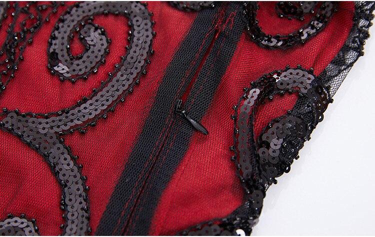 Červené Krajkové Šaty 20. Let