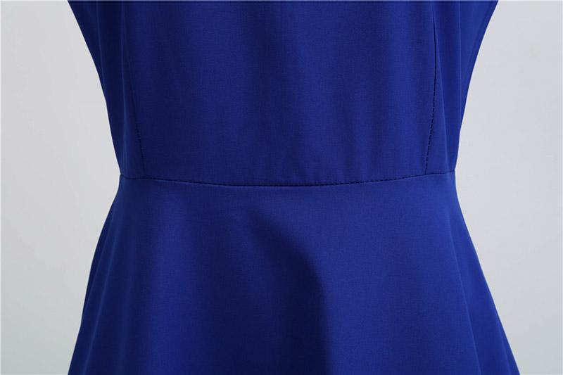 Vintage Modré Krajkové Šaty