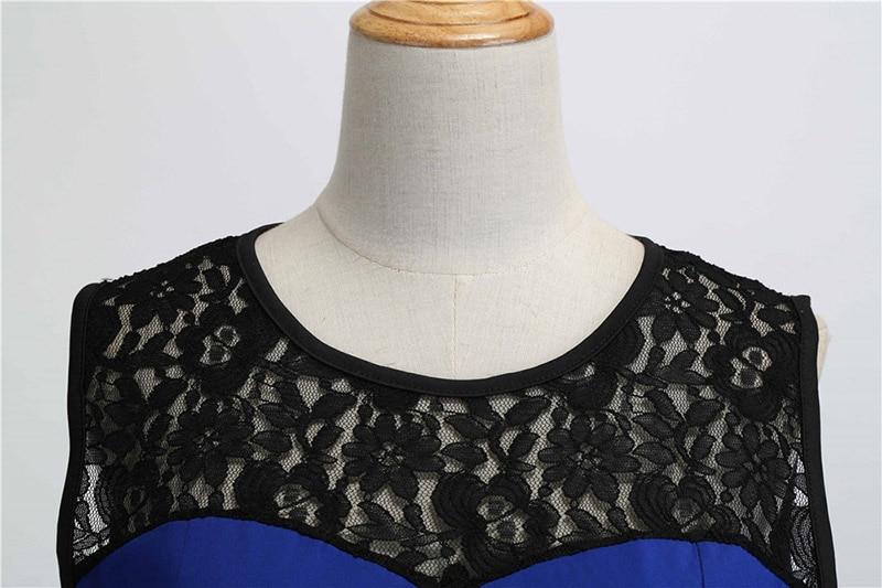 Vintage Modré Krajkové Šaty