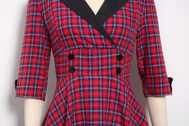 Vintage Červené Zimní Šaty