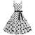 Vintage Rockabilly Šaty Bílé Puntíky