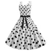 Vintage Rockabilly Šaty Bílé Puntíky
