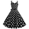 Vintage Rockabilly Šaty Černé Bílé Puntíky