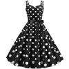 Vintage Rockabilly Šaty Černé Bílé Puntíky