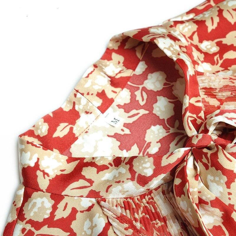 Vintage Květinové Šaty Ze 40. Let Červené